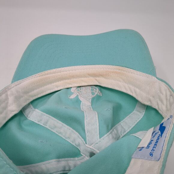 Orange Beach Sea Turtle Strapback Hat Blue One Size Solid Adjustable - Picture 7 of 8